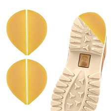 Shoe Heel Repair, Rubber Sole Pads, 2 Pairs Bottom Shoes, Yellow