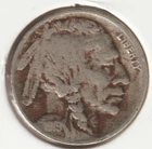 1919 US Indian Head Buffalo Nickel FULL DATE Rare 107 Year Old Collection Coin