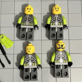 LEGO Atlantis Diver w/ Flippers Minifigure Lot atl006 atl008 Lance Samantha G2 4
