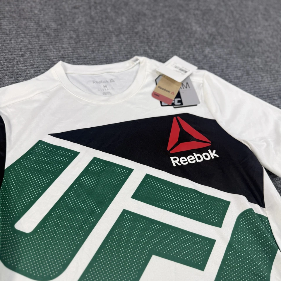 Camisa UFC Para Hombres Mediana Calce Ajustado MMA Combate Atleta Jersey Reebok Compresión Foto 3 de 4