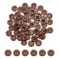 "150 StüCk NäHknöPfe, (15/32\\\") 11,5Mm Runde 4-Loch KnöPfe, Dunkelbraun FüR Diy"