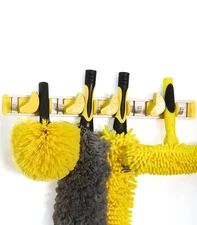 Opow Good Grip Wall-Mounted Mop and Broom Holder Storage Organizer Cleaning T...