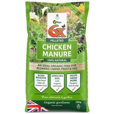 6X strength Pelleted Chicken Manure. 1 Bag of 20KG ( 1 X 20KG )
