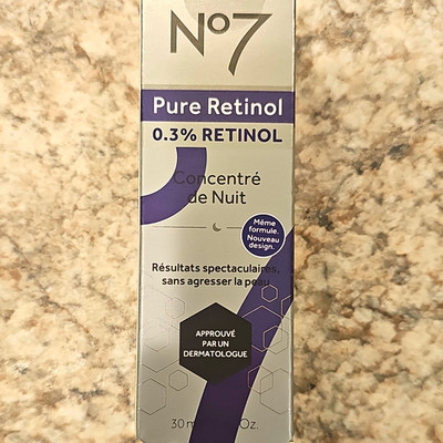 No7 Pure Retinol 0.3% Collagen Peptide Fragrance-Free Night Concentrate 30ml