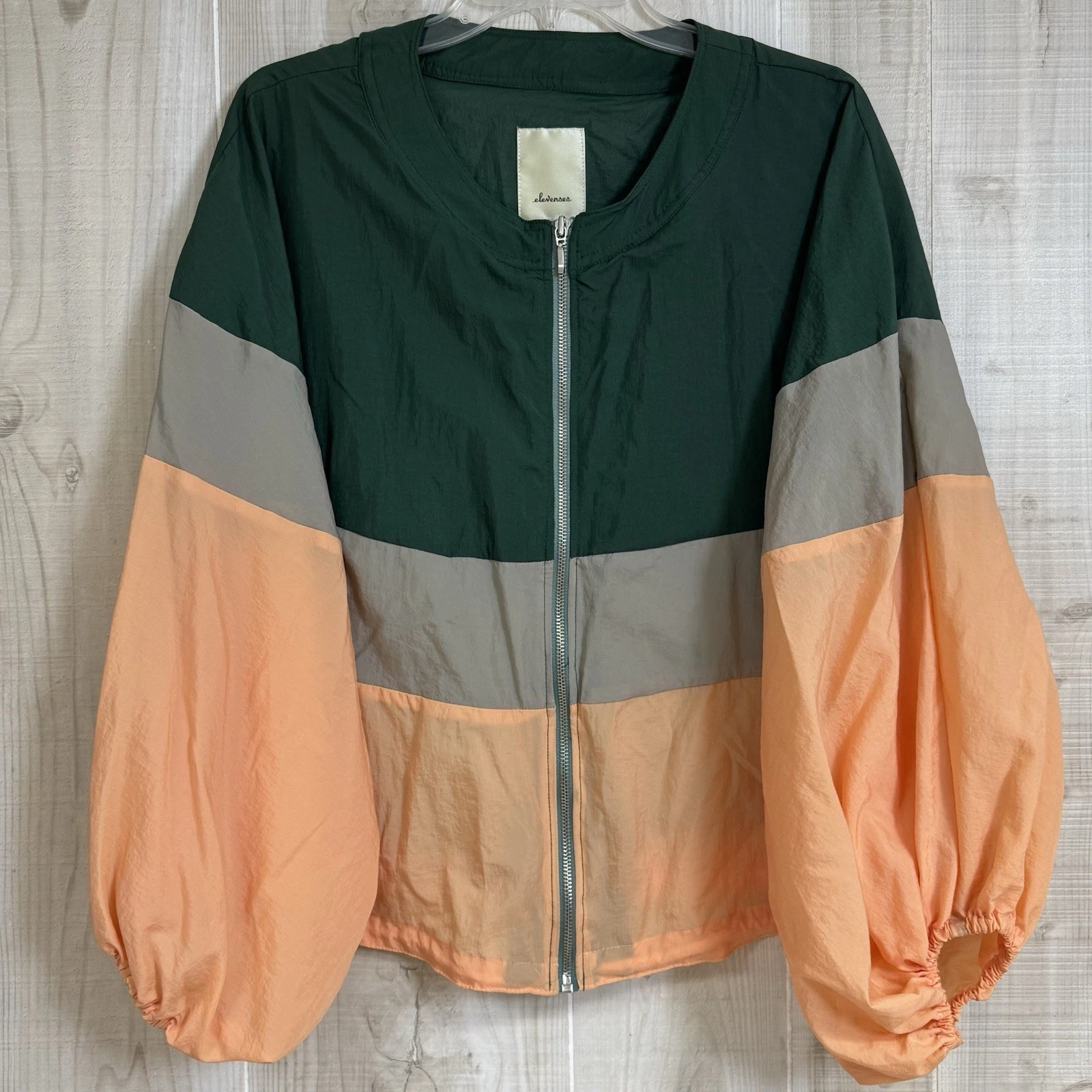 Elevenses Anthropologie Womens Size M/L Windbreaker Poncho Colorblock Dolman
