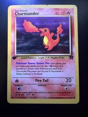 Pokémon TCG Charmander Team Rocket 50/82 1st Ed 40 HP Common Regular