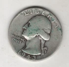 1943-P WASHINGTON QUARTER 25¢ PHILADELPHIA 90% SILVER COIN UNITED STATES MINT