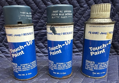 Original LOT of 3 Vintage AMC JEEP  RENAULT Spray TOUCH UP PAINT 6 OZ CANS