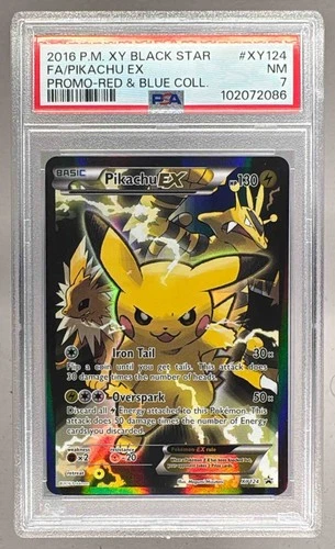 2016 Pokemon XY Red Blue Promo XY124 Pikachu EX PSA 7 102072086