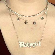 BabyGirl Butterfly Three Layer Gold Alloy Necklace