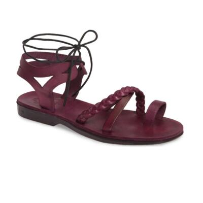Jerusalem Sandals Ramah Leather Cut Out Sandal Violet