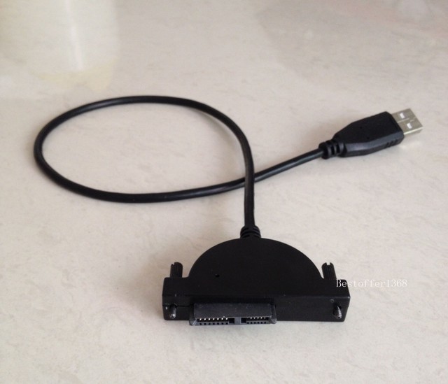 New USB 2.0 to 7+6 13Pin SATA Laptop Bluray /CD/DVD Optical Drive