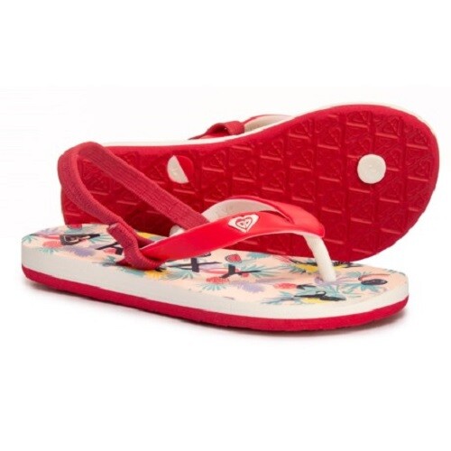 Roxy Little Girl's Baby Infant Toddler 5 TW Tahiti VI Flip Flops Sandals Pink