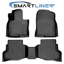 SMARTLINER Custom Fit Floor Mats 2 Row Set 2016-2021 Mazda CX-9 (2nd Row Bench)