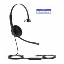 Yealink 1308046 UH34 Lite Mono MS Teams USB Wired Business Headset Black