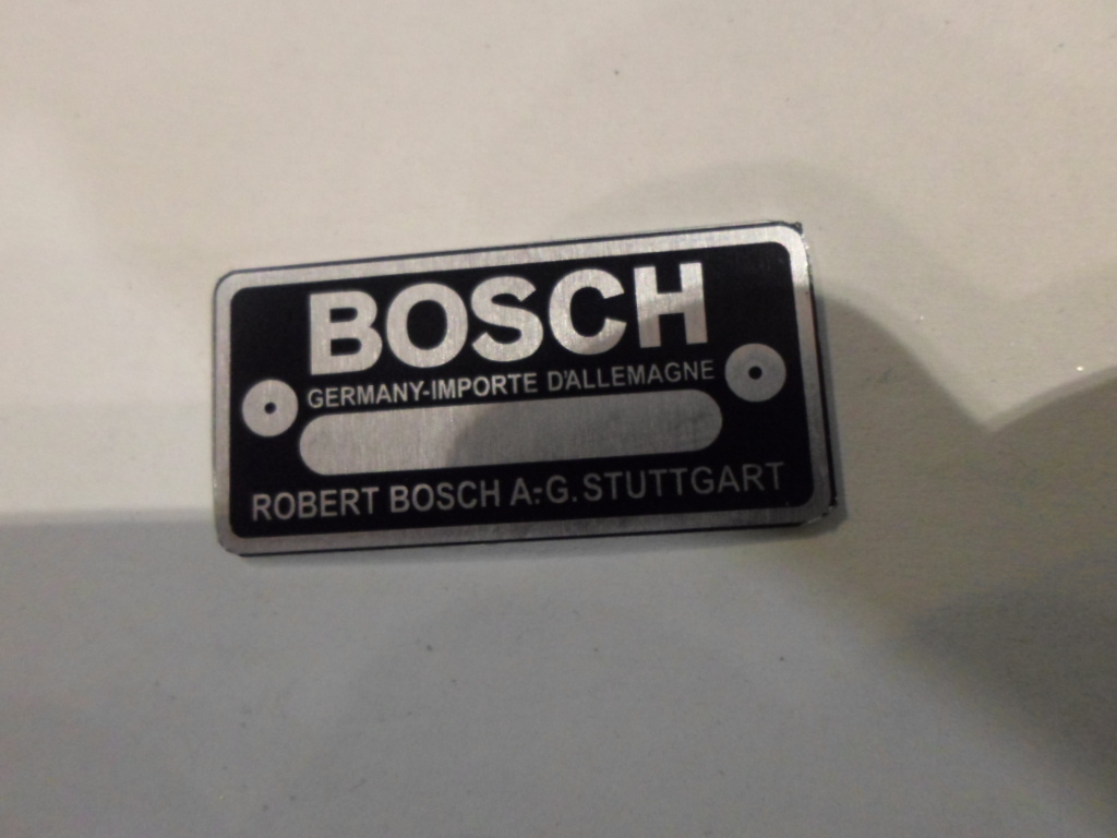 Nameplate Sign Bosch FG FD Vintage S40