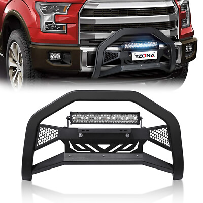 Bull Bar Push Front Bumper Grille Guard for 2004-2024 Ford F150 & 03-14 Lincoln