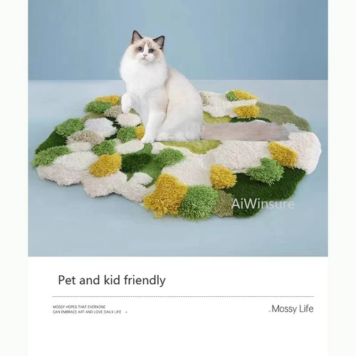 Moss Shag Area Rug for Bedroom Living Room Floor Mats Non-slip Thick Washable - Picture 10 of 44