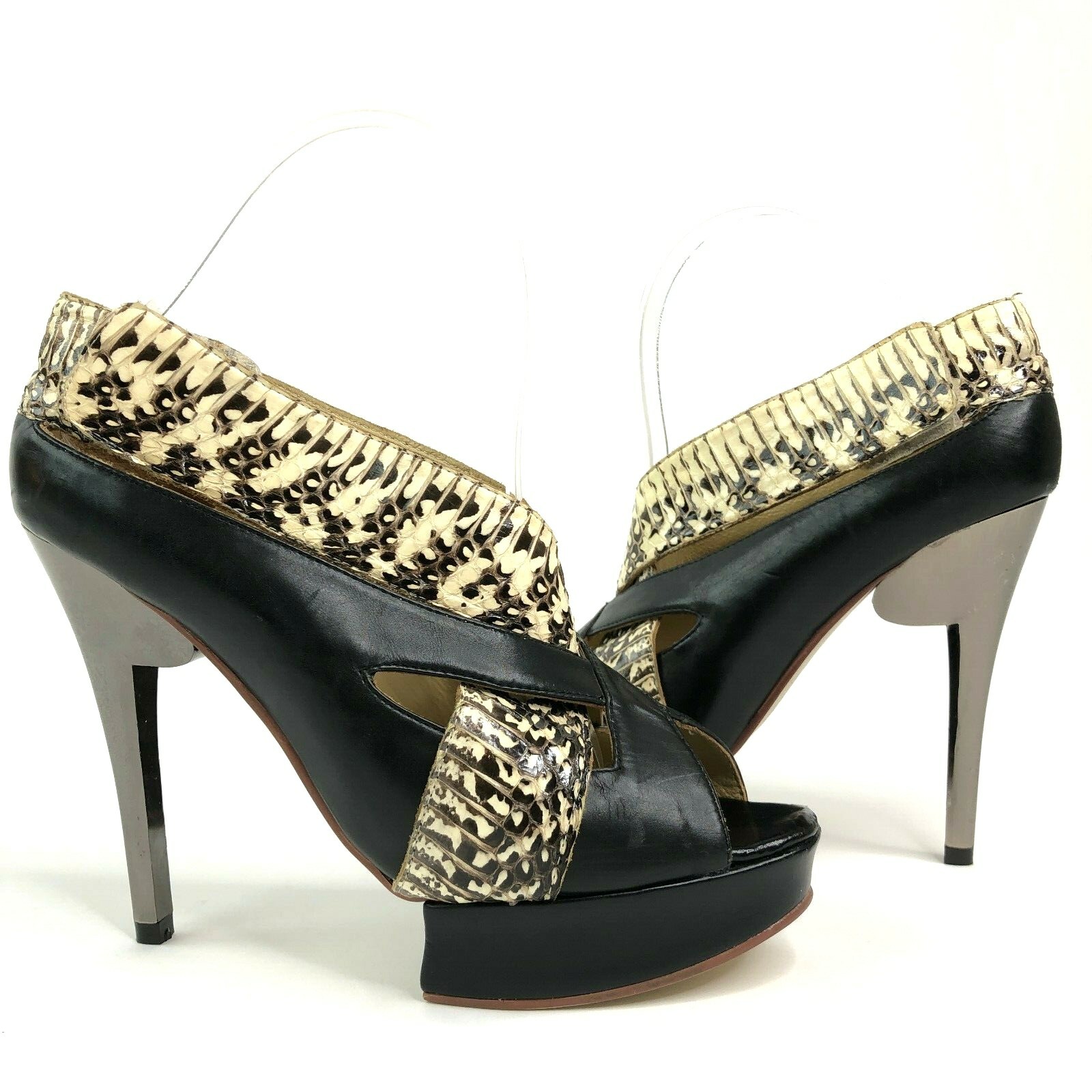 Nicholas Kirkwood Snakeskin Python Platform Peept… - image 2
