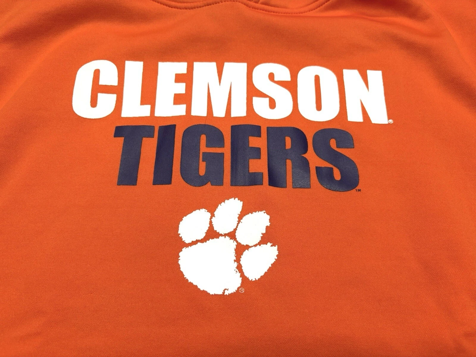 VETEMENTS Felpa con cappuccio pullover arancione Clemson Tigers NCAA Knights Apparel taglia media 38 40