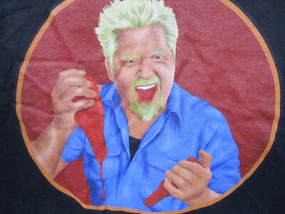 Guy Fieri Shirt Mens Small Black Flavortown Short Sleeve Round Neck Cotton  Tee | eBay