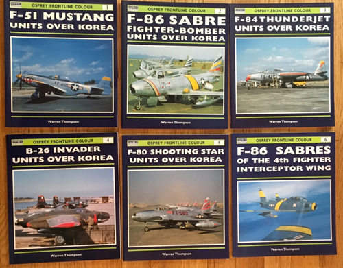 Lot 6 Osprey Aviation Frontline Colour Series Korea Korean War Fighters &Bombers