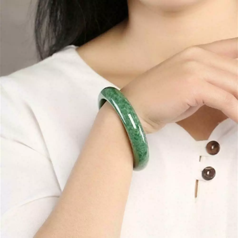 Jewelmak 14k Gold Chinese Jade Bracelet