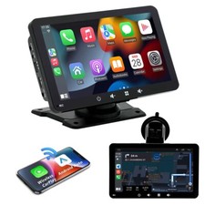 7" Portable Car Stereo with Wireless Apple Carplay Bluetooth Radio Touch Screen
