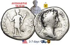 Ancient Roman Empire Coin Silver Denarius ANTONINUS PIUS 138-161 AD #19071