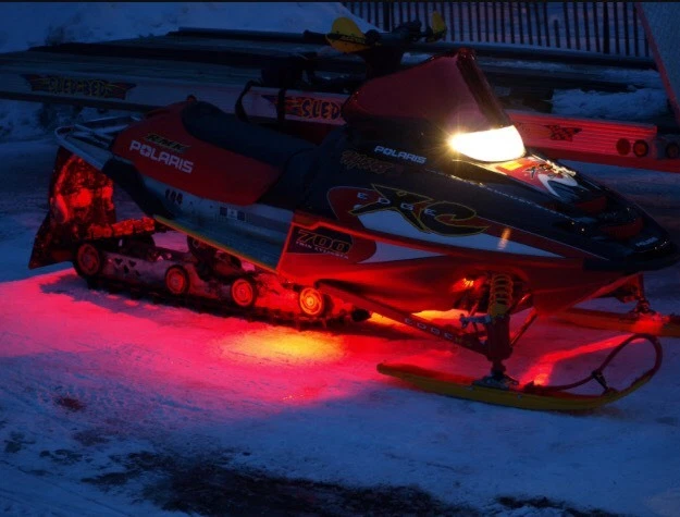 LED Snowmobile Underglow 12v Custom LED Neon Accent Lighting Red 4 Pcs 1' Atv - Image 4 of 4