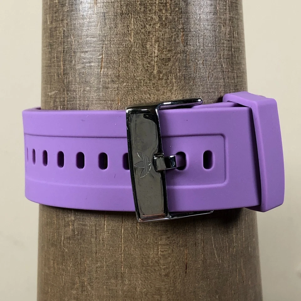 Adidas Santiago Women ADH9066 Purple Silicone Band Quartz Analog 48mm Watch 8" - Image 4 of 4