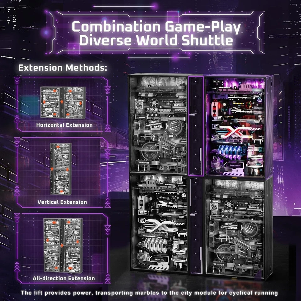 ROKR Electric Parallel World Movable Model with Light Marble Run Toys Xmas GIfts - Image 4 of 4