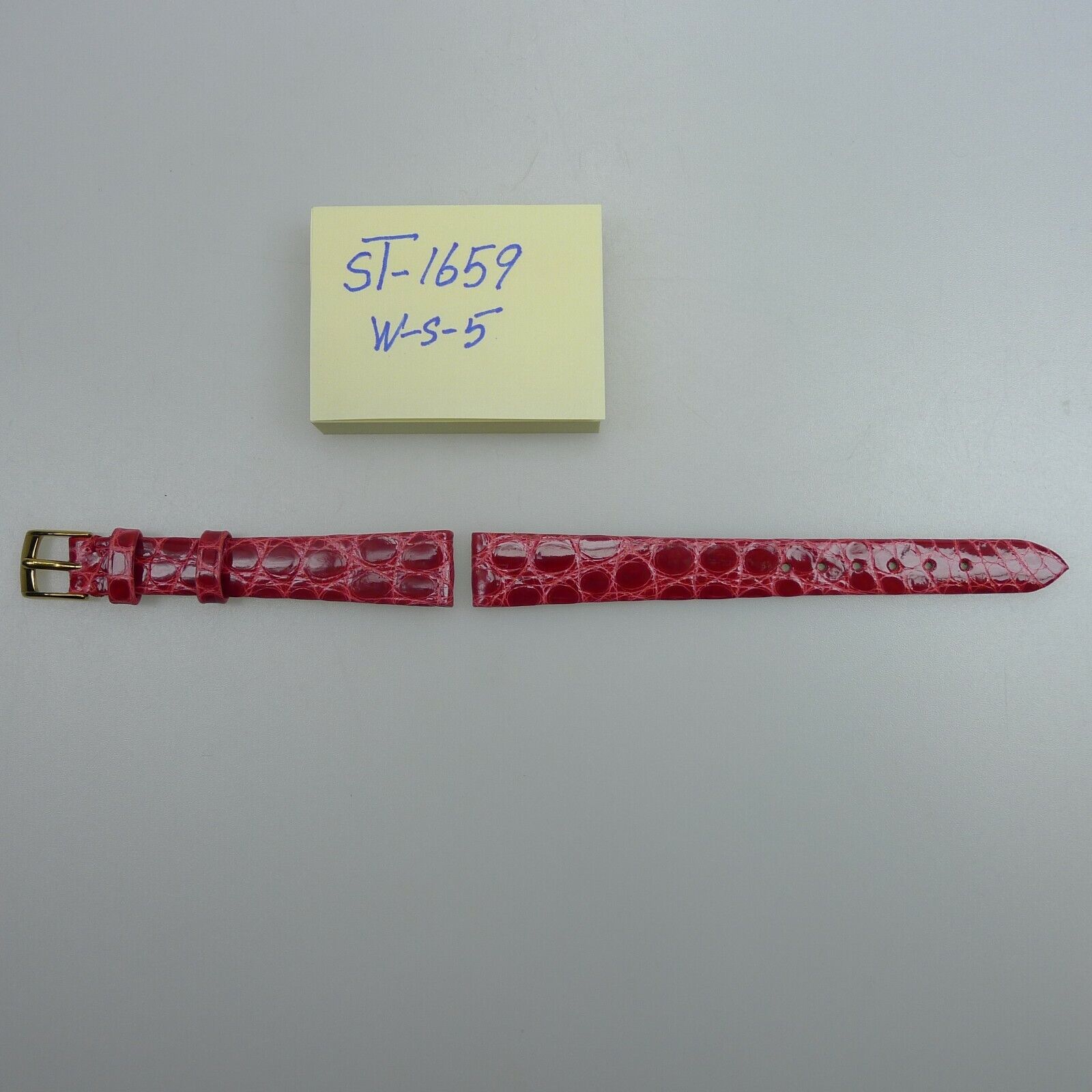 Watch Strap, GB Paris, Red Crocodile with Clasp