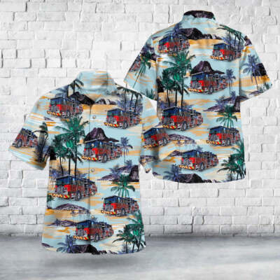 Freeport Illinois Freeport Fire Department Hawaiian Shirt