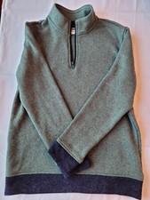 Boys XL 14-16 Old Navy 1/4 Zip Pullover Green  Blue