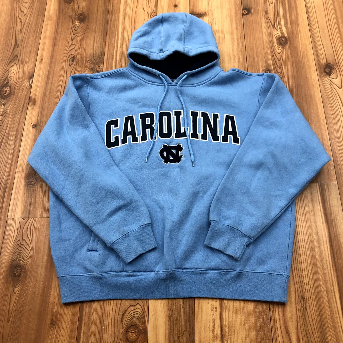 Champs Sports Light Blue Carolina Drawstring Pullover Hoodie Unisex Size M