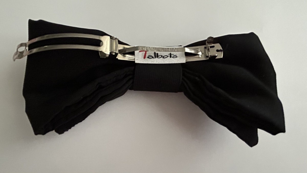 New French Clip Barrette Black Bow Talbots made in France | eBay