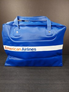Bolsa De Vinilo Azul Vintage American Airlines 13×10×5 equipaje de mano |  eBay
