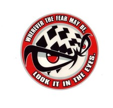 Vintage Vinyl Sticker Original No Fear Look I...