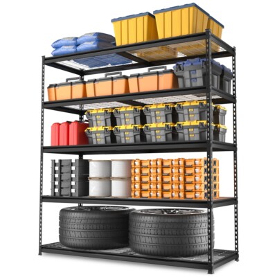 48 Wx 24 Dx72 H Heavy Duty Shelving 5Tier Storage Shelves Adjustable Metal Shelf