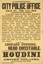 Houdini Escape Artist Testimonial - Vintage Poster - 5 x 7 inch Print
