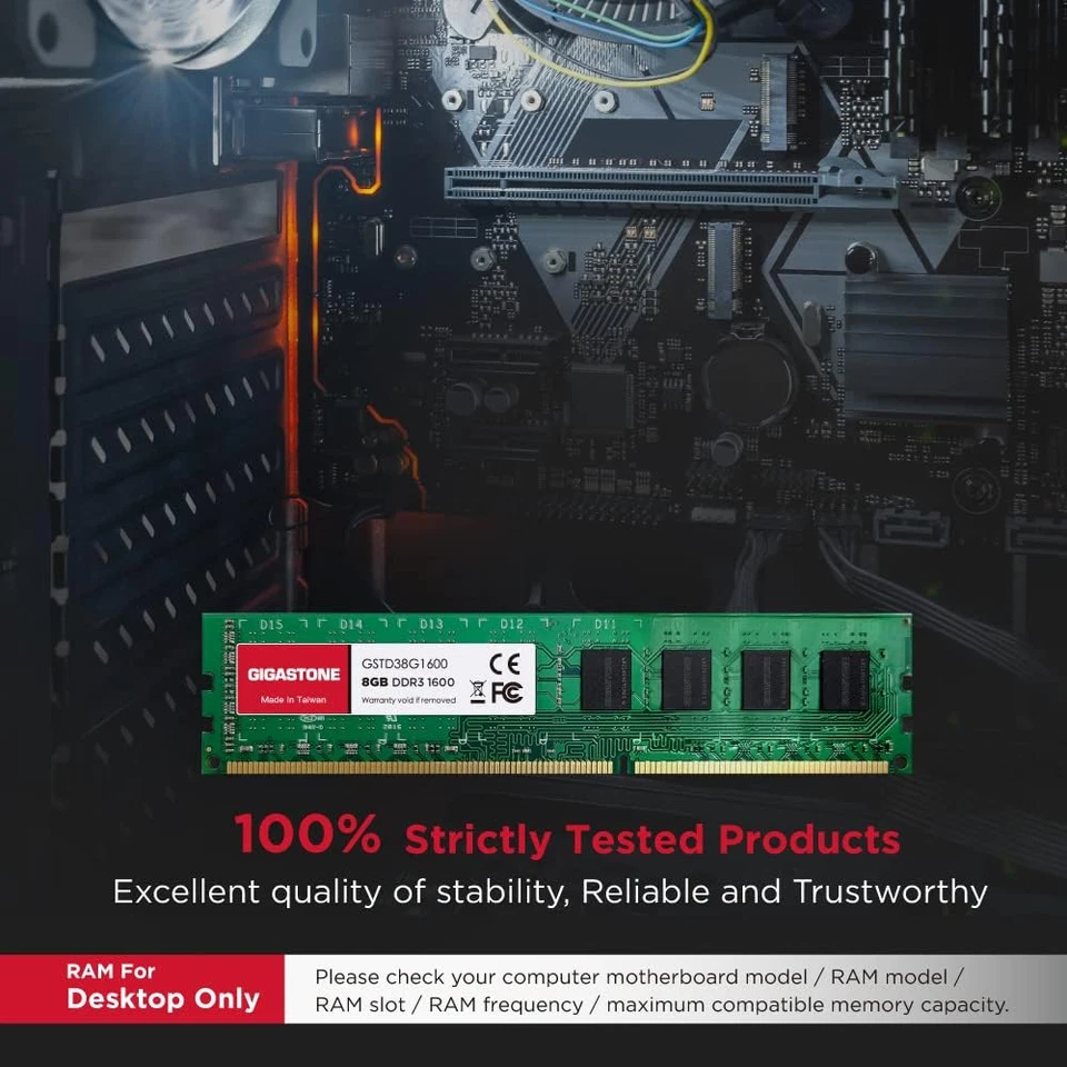 32GB Kit (4X8Gb) DDR3/DDR3L 1600Mhz PC3-12800 Unbuffered DIMM Memory Upgrade - Image 4 of 4