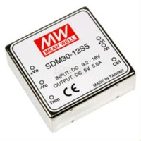 Meanwell SDM30-12S12, Dc Dc-Wandler, 9-18V:+12V 2,1A 25W