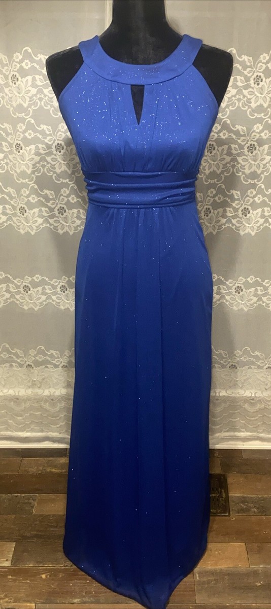 enfocus studio blue dress Size 4 Dark Sparkling Maxi Sleeveless Gown Stretch Y2k Ice Blue Tulle Wedding Light blue maxi dress satin wedding dress Clothing Size:M