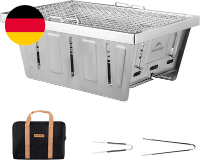 Naturehike Camping Holzkohlegrill Für IGT Tisch, Klappgrill Mit Zange & Tragetas