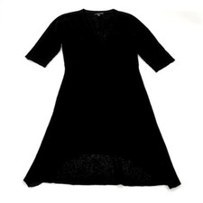 Eileen Fisher 100% Wool Open Knit Sweater Dress Size XS