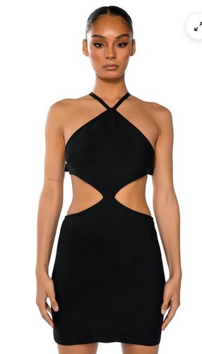 PRAISE ME CUT OUT MINIKLEID SCHWARZ GR M