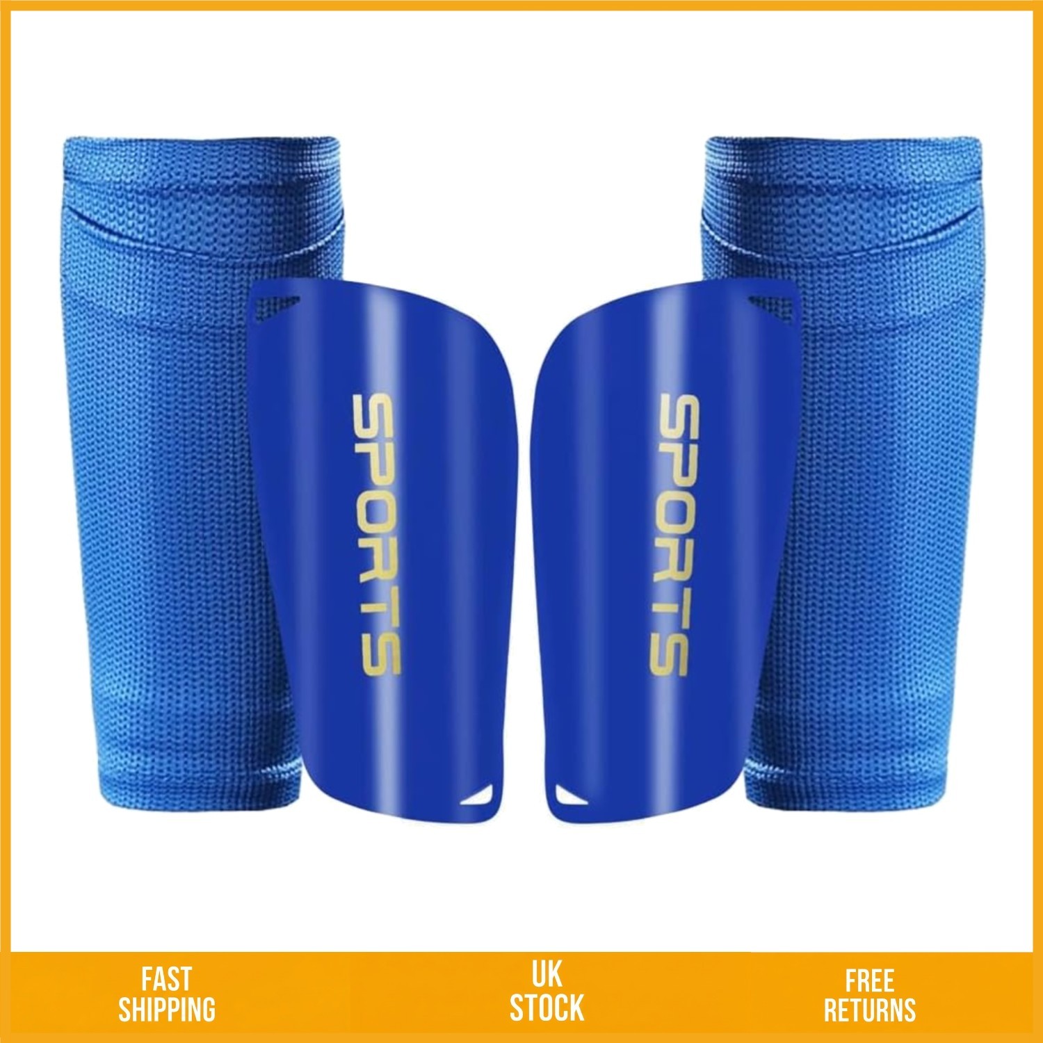 Durable Soccer Shin Guards with Breathable Sleeves Protective Pads Kids 1 Pair