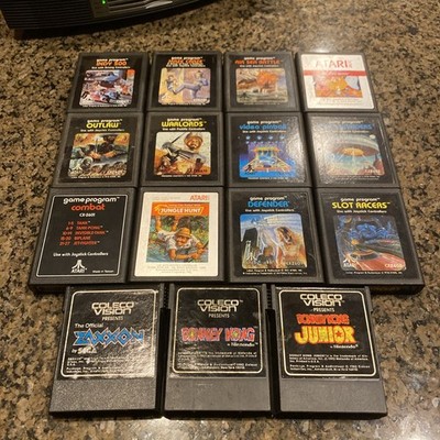 Atari 2600 & Coleco Vision Game Lot- 15 Games In Total - Estate Sale Find