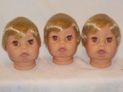 3 Vinyl Baby Doll Head Only -The Collectables Doll Artist Phyllis Parkins 2000
